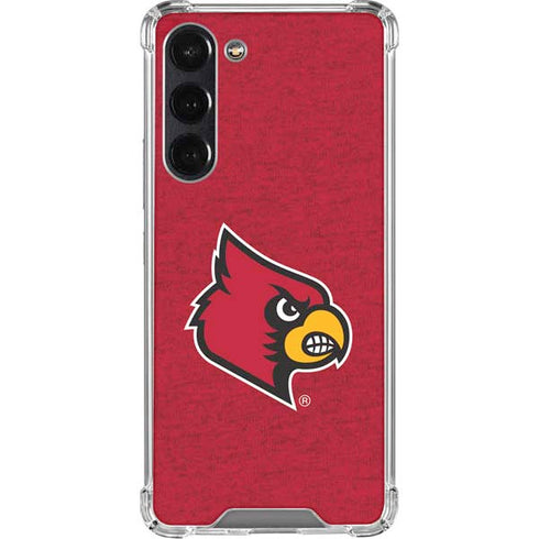 University of Louisville Red Background Galaxy S24 FE Clear Case